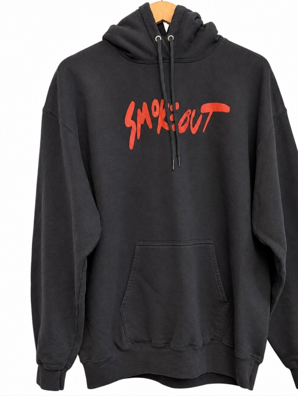 VINTAGE Smokeout Hybrid Nation Hoodie 612 Sutherland Streetwear Black Red XL